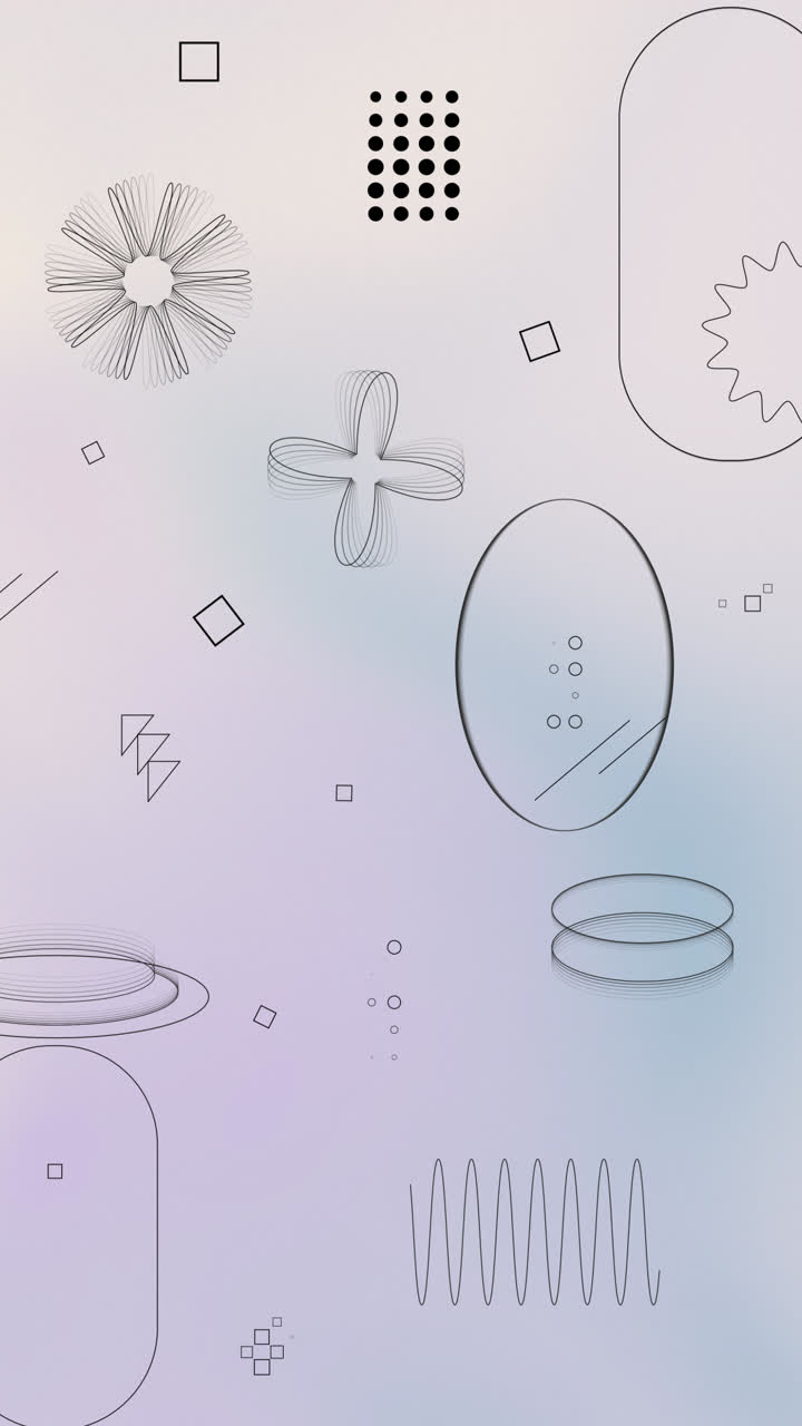 Abstract Geometric Shapes on Gradient Background