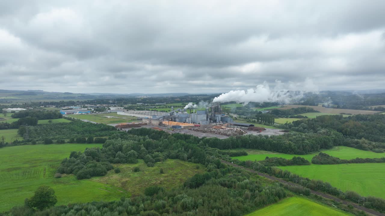 나무 가공 공장, 산업, 흡연 연기 스, 목재 가공.