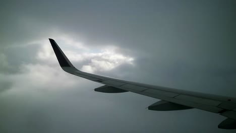 bad weather turbulence view from commercial airplane windows