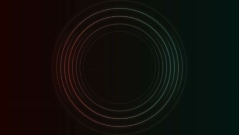 círculos de neón azul y rojo fondo de movimiento futurista abstracto