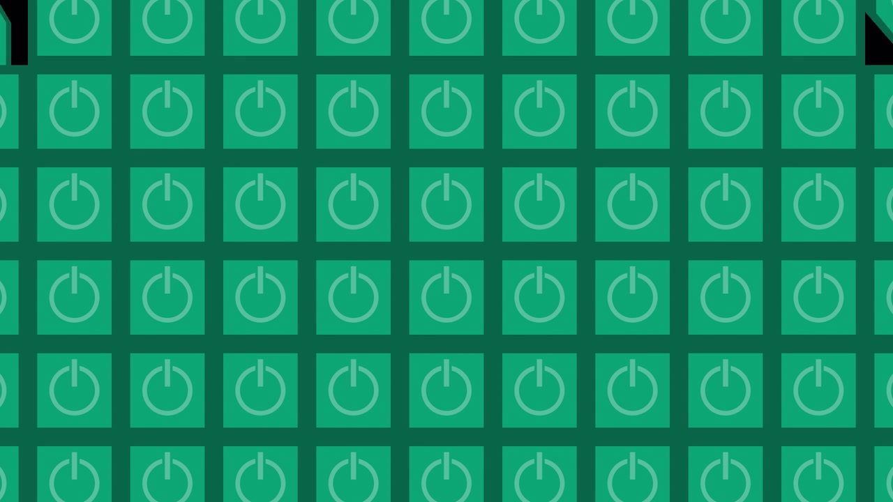 Green Power Buttons Grid Pattern