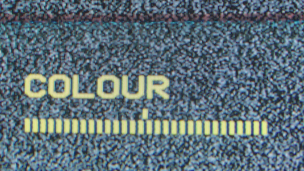 Vintage TV Static with Colour Display