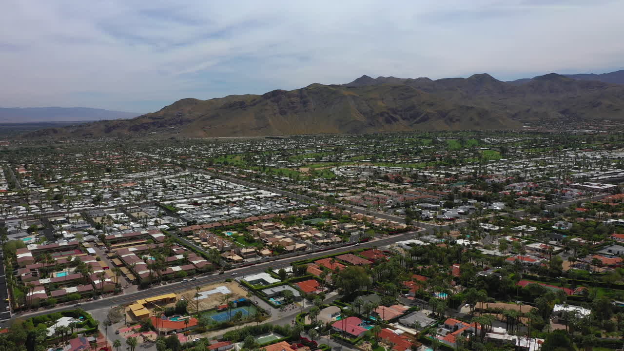 desde el aire de palm springs, california