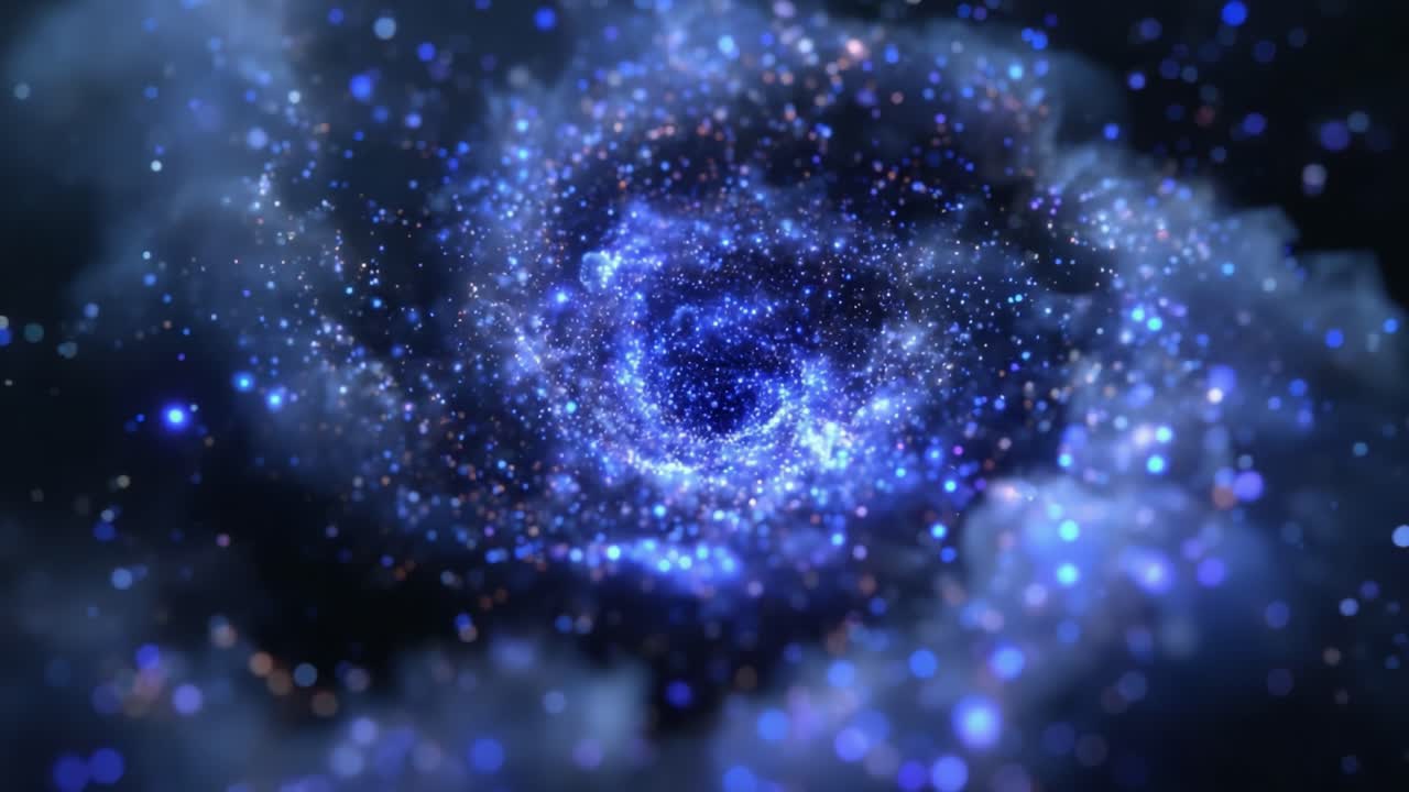 A Stunning Spiral Galaxy: An Ethereal Cosmic Phenomenon of Stars and Nebulae Forming a Majestic Celestial Vortex in Deep Space