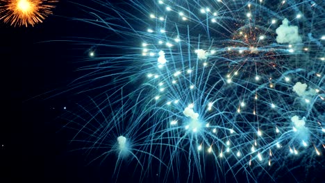 celebración de año nuevo de navidad fuegos artificiales. 4k.