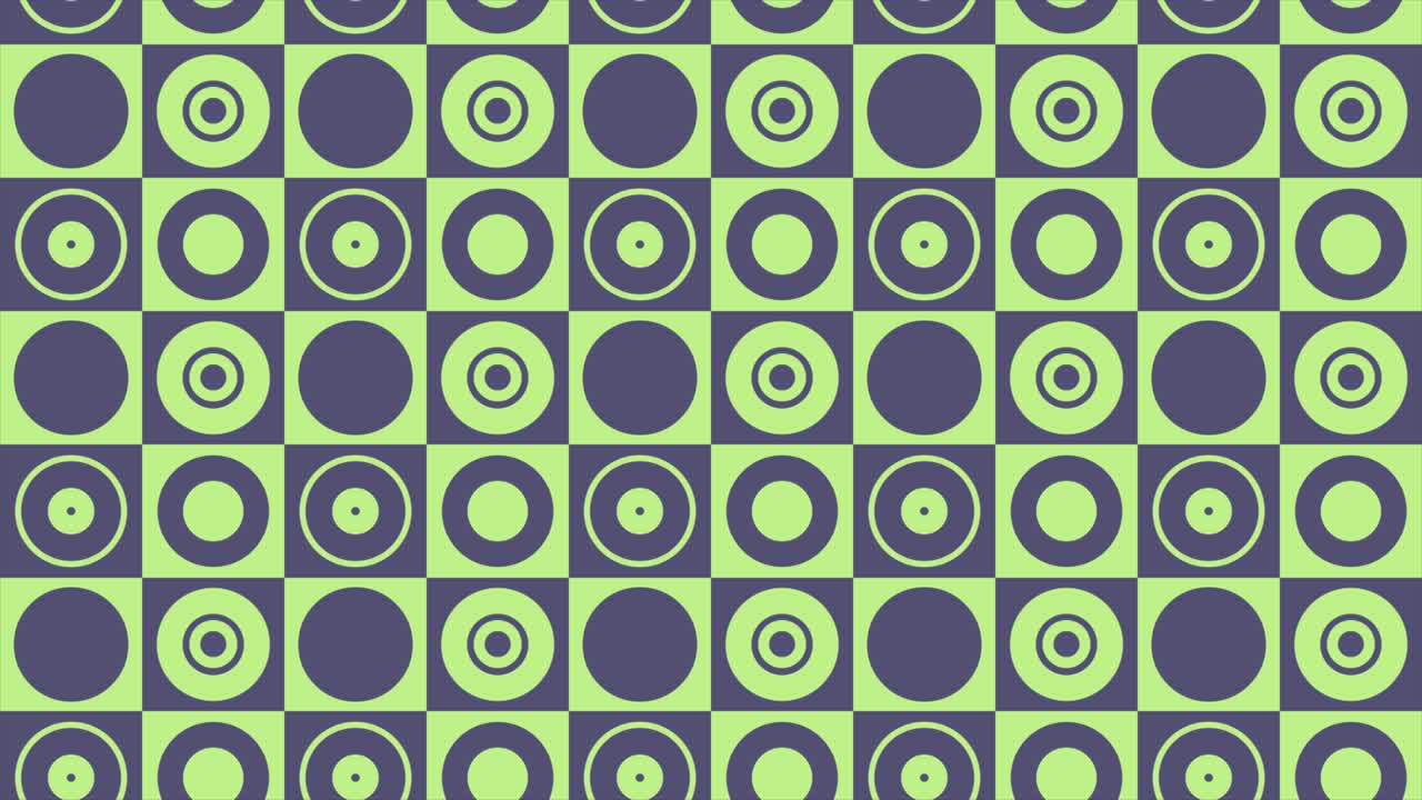 Abstract Geometric Pattern Animation with Circles and Squares