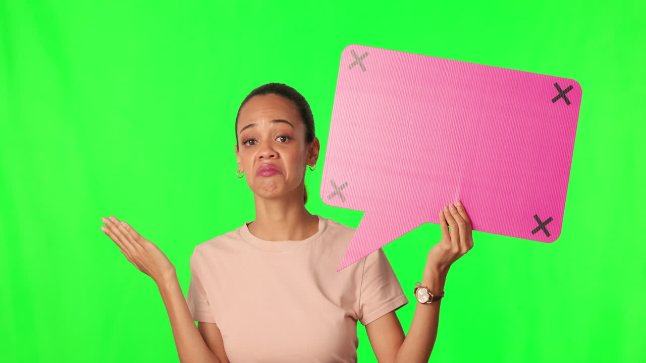 pantalla verde, burbuja de habla