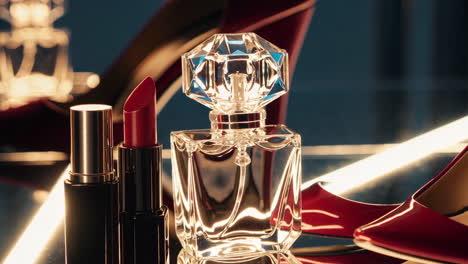 luxury cosmetics and high heels