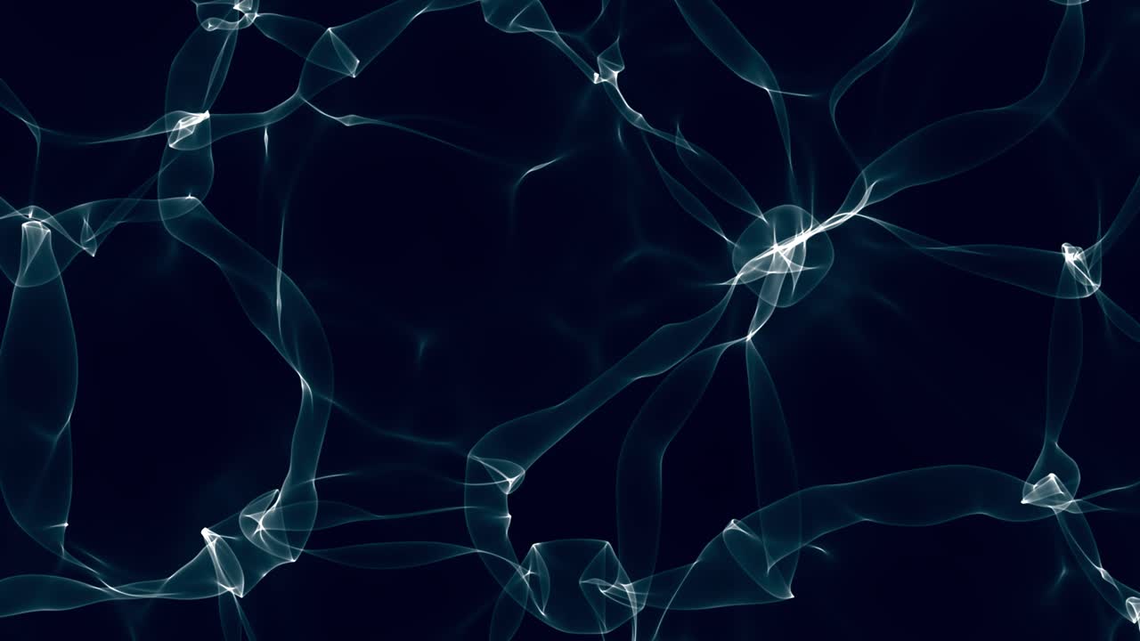 animación de ondas de luz cáustica de movimiento lento en fondo negro vistas desde debajo de la superficie del agua