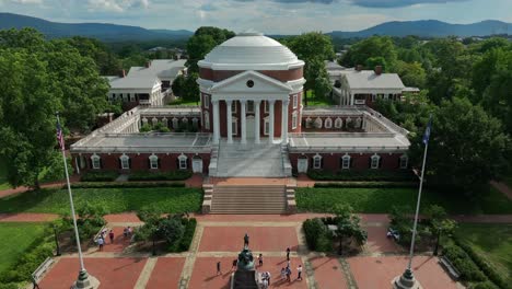 american and va flags at uva