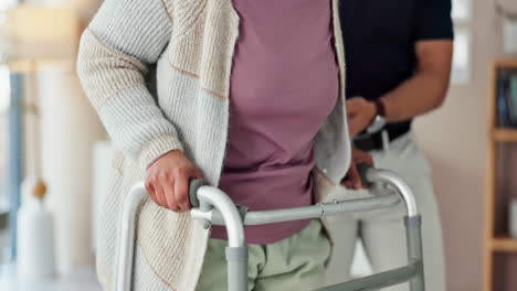 elderly woman using a walker