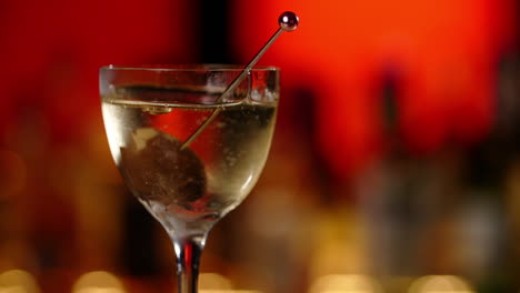 elegant martini at a bar