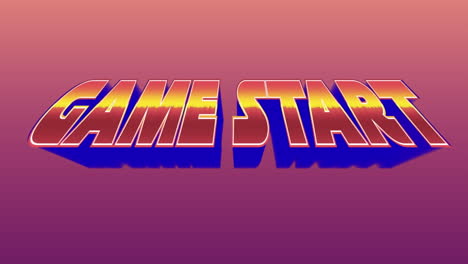 mensaje de inicio de juego de un juego de arcade