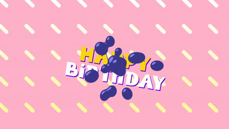 feliz cumpleaños escrito en fondo rosa