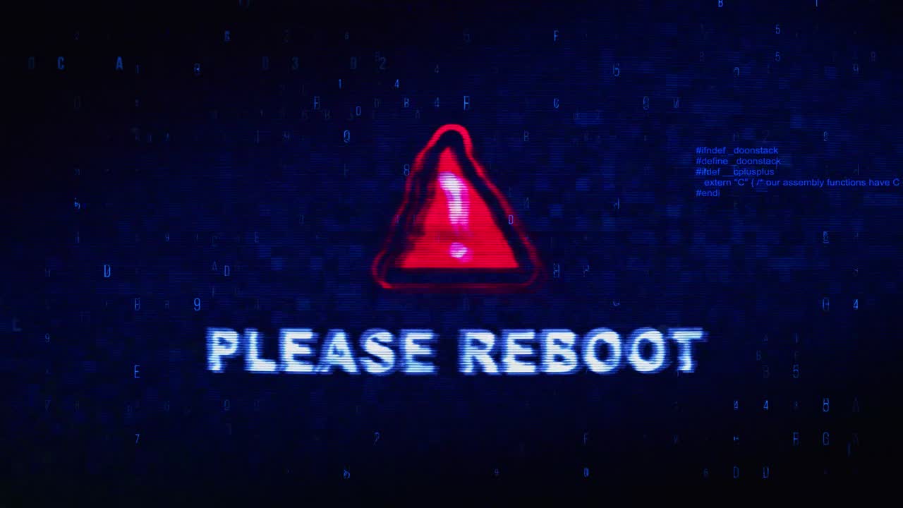 Please Reboot - System Error