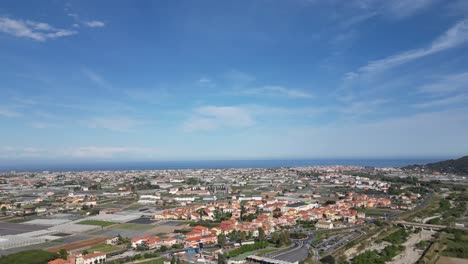 Drone-view-of-a-beautiful-city-from-Italy,-Albenga