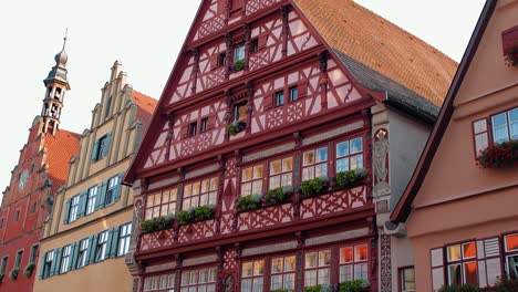 a old attractive houses in the old town