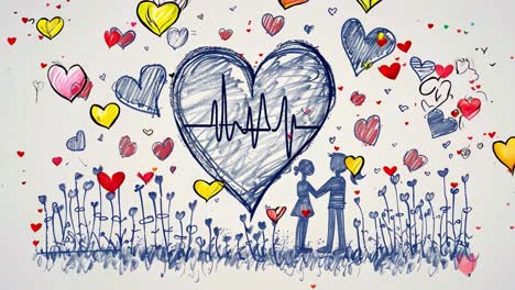 love and heart illustration