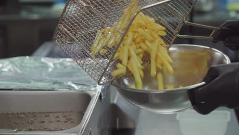 preparing french fries