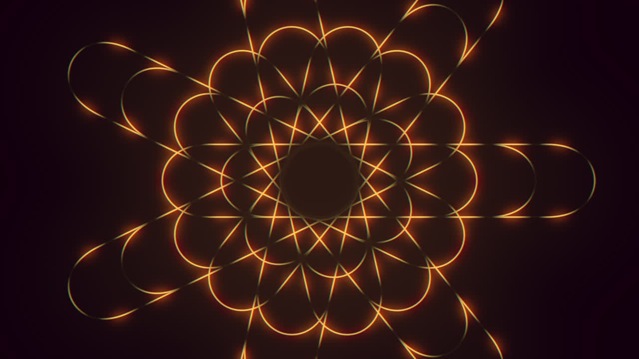 los círculos vibrantes irradian de un sol estilizado