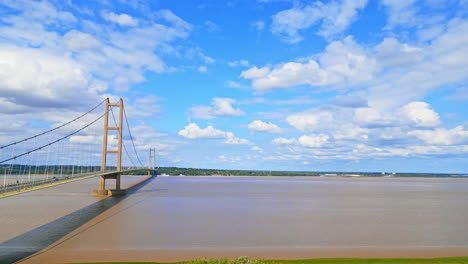 take a journey with this aerial drone video featuring humber bridge