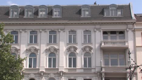 medium shot of a building on famous kurfürstendamm in berlin, germany