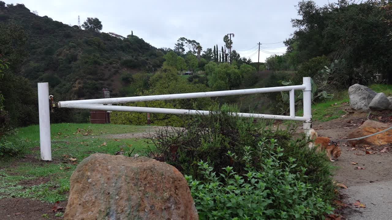 Rainy Access Gate in Mountain Area