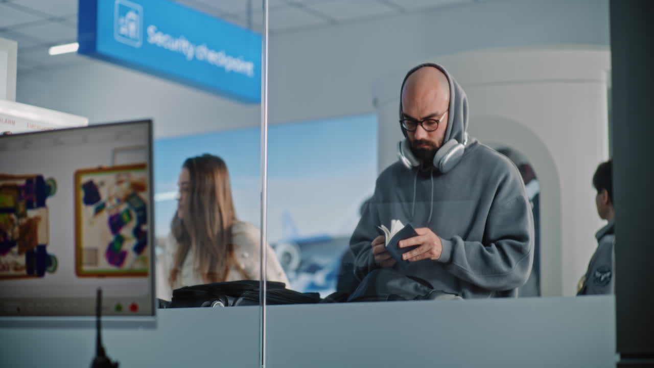 punto de control de seguridad del aeropuerto