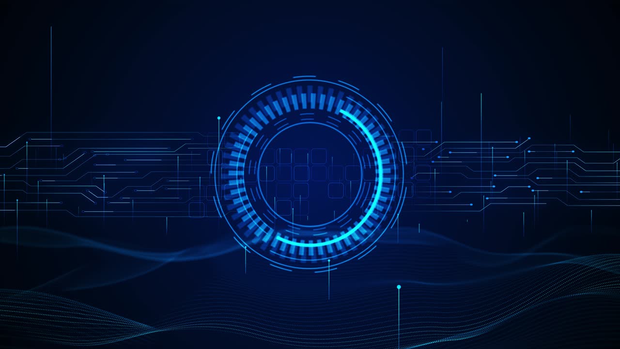 Blue futuristic modern scifi concept scifi virtual reality hud circle interfaces 3d high tech