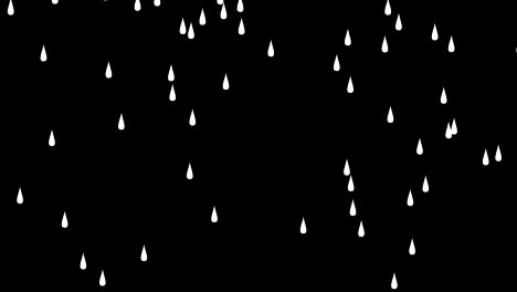 digital perfectly seamless loop of white rain on black background, animation