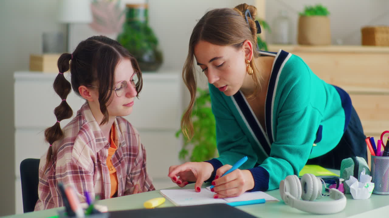 L'insegnante supporta gli studenti durante il tutoraggio