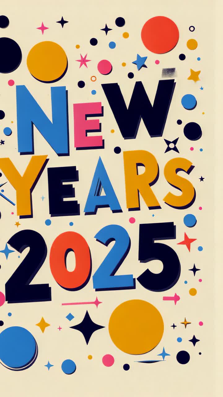 Happy New Year 2025 Graphic Design
