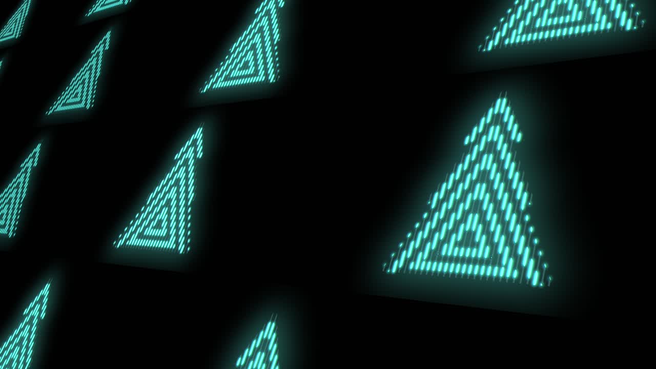 patrón de árboles de navidad verde moderno neón en la noche