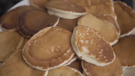 freshly baked american pancakes placed on a plate