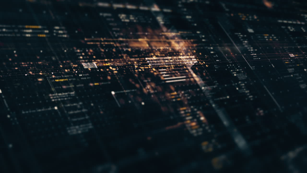 Advanced data matrix simulation UI with cutting-edge digital environment with a dynamic and immersive display of interconnected data matrix information networks systems background
