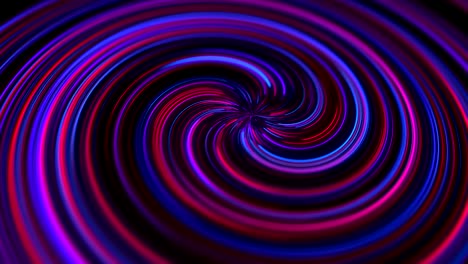animazione astratta di neon contorto a spirale, cerchio luminoso di luce, laser e linee. sfondo colore fuchsia per la vacanza e le reti sociali.