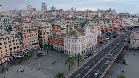 Historischer-Palazzo-San-Giorgio-Mit-Fresken-Und-Blick-Auf-Die-Stadt-Genua