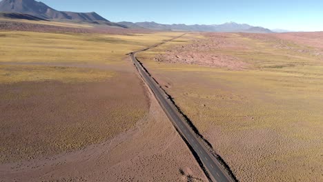 aerial view of a desert road in atacama