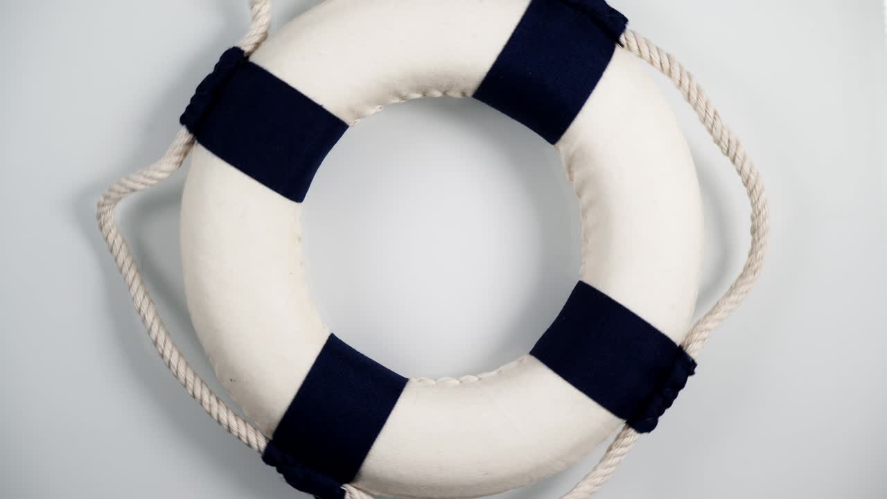 la bóia de rescate del anillo giratorio vista de arriba