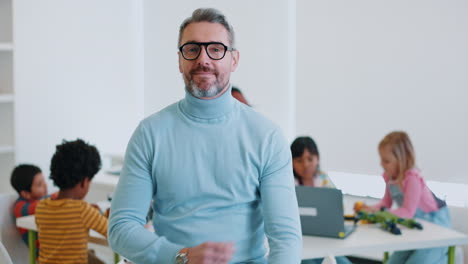 face, man and teacher with arms crossed