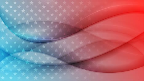 usa colors and stars abstract bright wavy motion background
