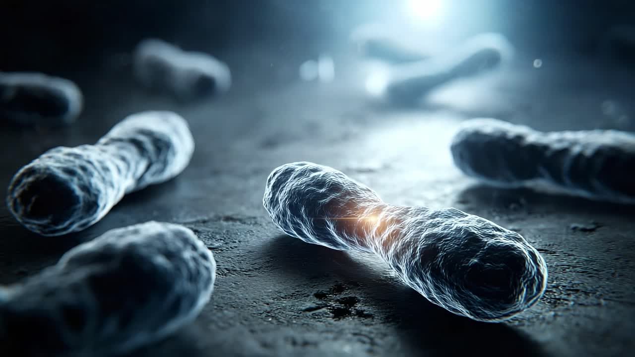 Fascinating Close-Up Exploration of Microbial Life: A Stunning Visual Journey Through the Intricate Structures of Bacteria on a Vivid, Textured Background