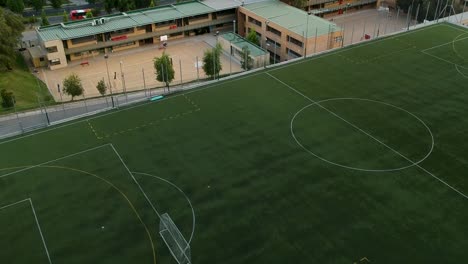 aerial footage of football field