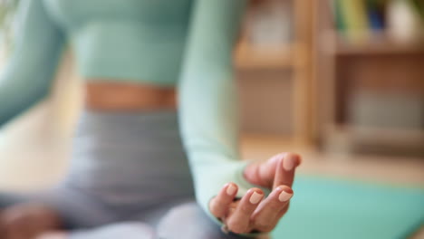 woman meditating in yoga pose