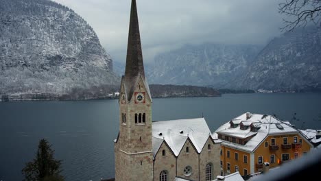 clip filmed in europe in austria from a town called hallstatt that's by a lake
