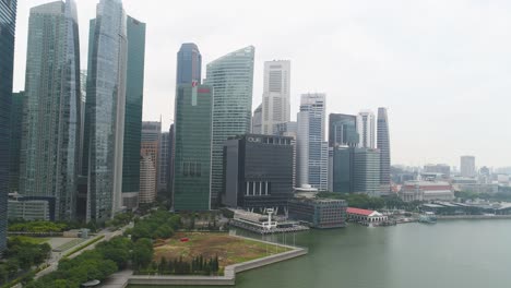 el horizonte de singapur visto desde el aire