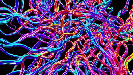 Abstract Colorful Flowing Tubes