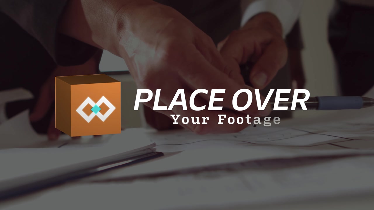 Animated 3D Logo Reveal and Text Overlay Template