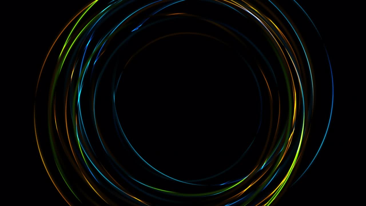 다채로운 네온 레이저 서클 추상적인 미래주의 운동 배경