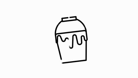 icono de línea de construcción de para conceptos modernos, web y aplicaciones en fondo blanco. gráfico de movimiento.